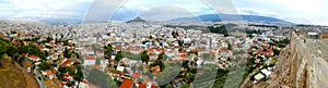 Detailed Panorama of Athens Greece birdÃ¢â¬â¢s-eye view over the la photo
